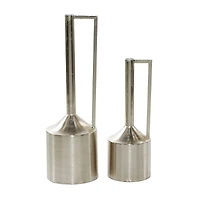 Silver Metal Glam Vase Set