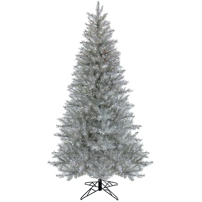 10ft. Pre-Lit Crystal Pine Hinged Artificial Christmas Tree, Color Changing LED Lights