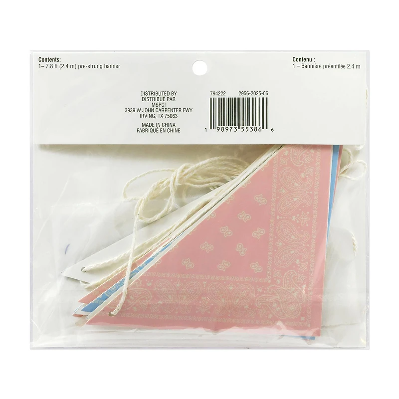 7.75ft. Bandana Party Banner by Celebrate It™