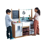 KidKraft Farmhouse Play Kitchen with 18 Piece Accessory Play Set