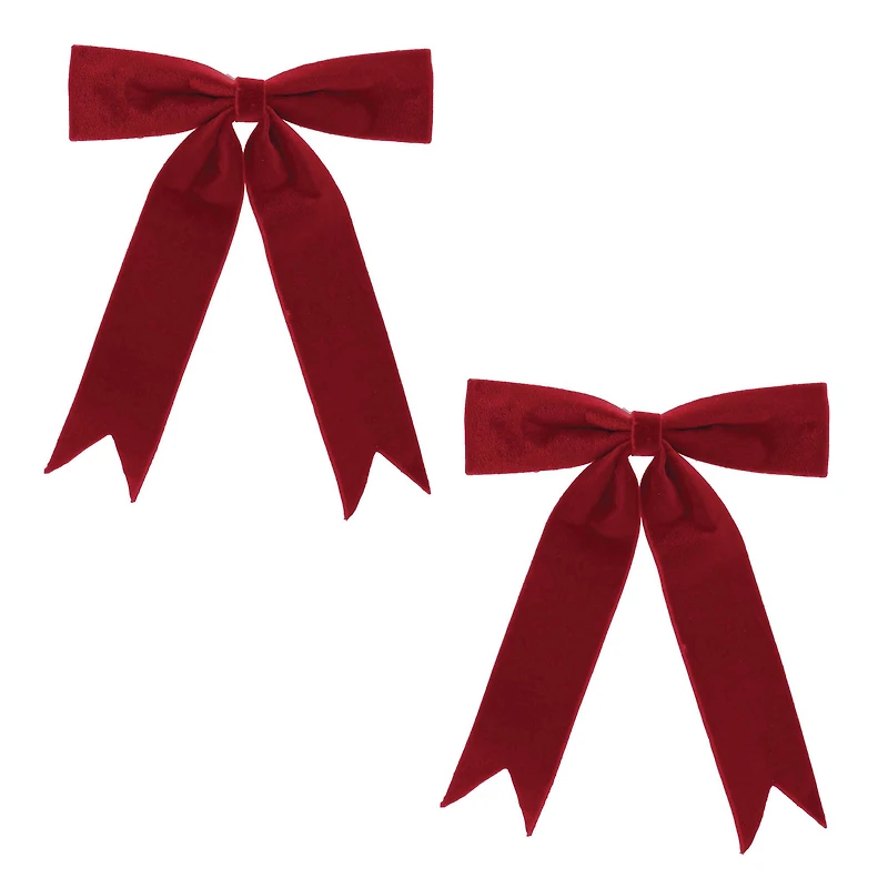Red Holiday Bow, 2 Set