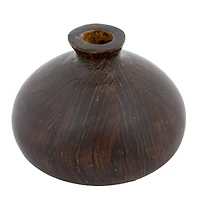 Hello Honey® 5" Espresso Finish Decorative Paulownia Wood Vase