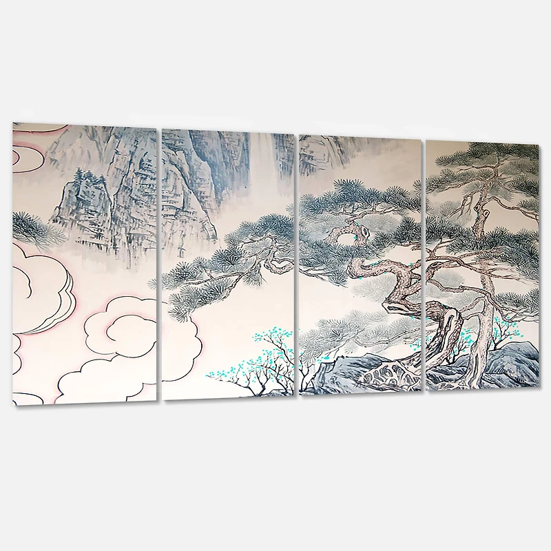 Designart - Chinese Blue Tree Art