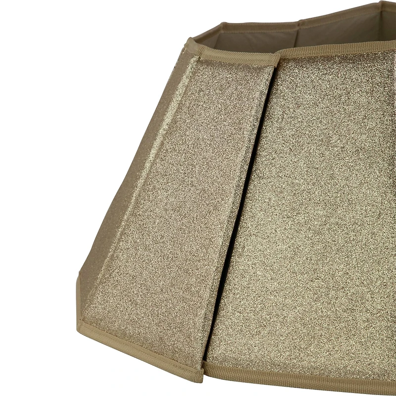 26" Metallic Gold Fabric Hexagonal Christmas Tree Collar