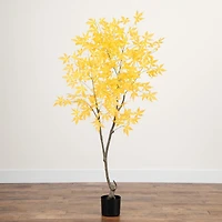 5ft. Yellow Autumn Maple Artificial Potted Tree