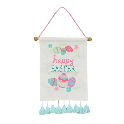 19'' Happy Easter with Eggs Banner