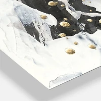 Designart Glam Painted Arcs IV Modern 3 Panel Wall Clock