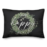 Our Happy Place Throw Pillow