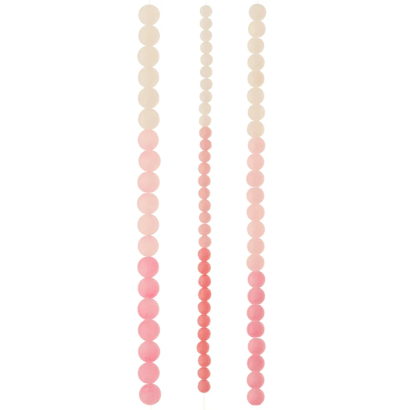 Pink Ombre Glass Round Beads by Bead Landing™