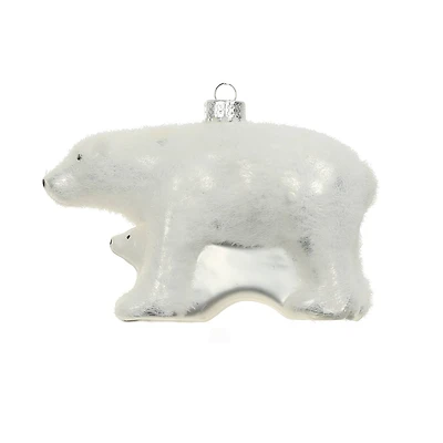4.25" Polar Bear Glass Ornament by Ashland®