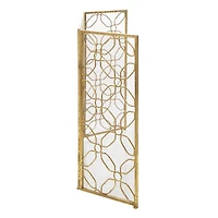 Gold Metal Contemporary Fireplace Screen