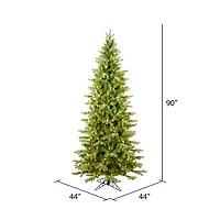 7.5ft. Pre-Lit Slim Balsam Spruce Artificial Christmas Tree, Warm White Low Voltage LED Lights