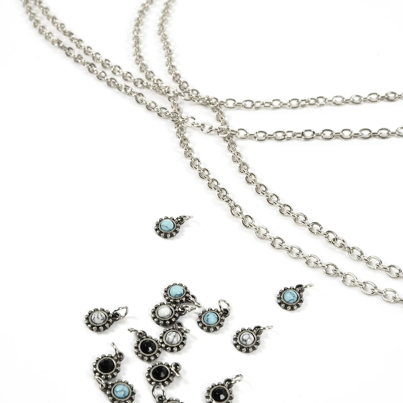 Tiny Bezel Stones Charm Set by Bead Landing™