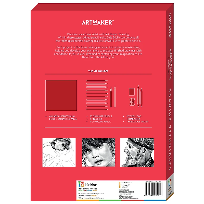 Hinkler Art Maker Masterclass Collection Drawing Techniques Kit