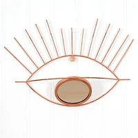 19" Gold Metal Eye Wall Mirror