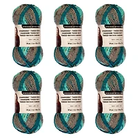 6 Pack: Charisma™ Tweed Stripe Yarn by Loops & Threads