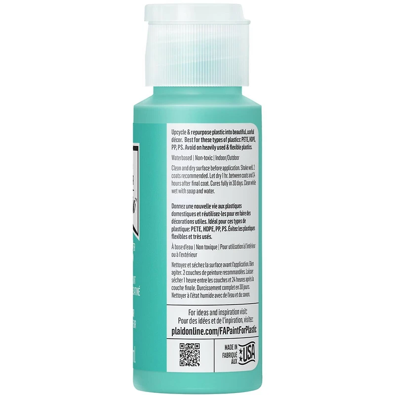 FolkArt ® Paint For Plastic™ Satin Acrylic Paint