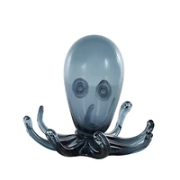 8.5" Blue Ombre Glass Octopus Sculpture