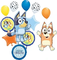 Bluey Birthday 12-Piece Foil Balloon Bouquet