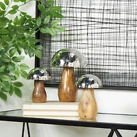 Silver Stainless Steel Mushroom Set