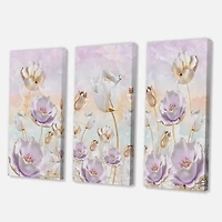 Designart - Blossoming Flowers In Pastel Tones