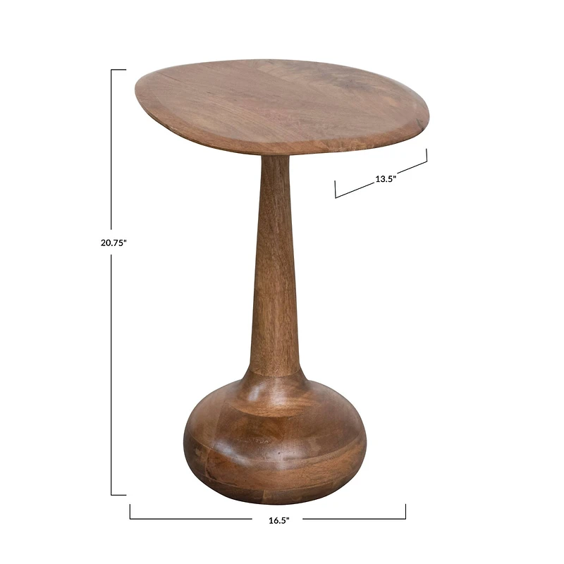 Hello Honey® 21" Modern Sculptural Wood End Table
