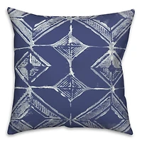 Indigo Diamonds Throw Pillow