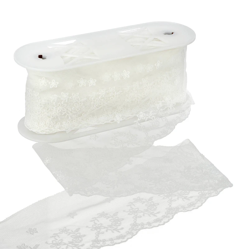 4.5" White Embroidery Lace Trim by Celebrate It®