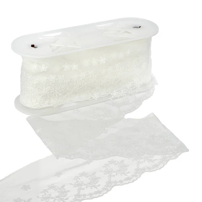 4.5" White Embroidery Lace Trim by Celebrate It®