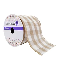 4" x 18ft. Buffalo Check Wired Ribbon by Celebrate It™ Décor