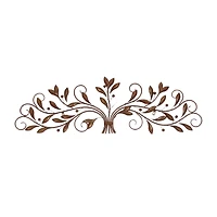 Brown Traditional Scroll & Leaf Metal Wall Accent