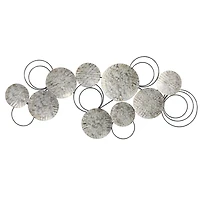 4.5ft. x 2ft. Galvanized Embossed Metal Discs Wall Art Decor
