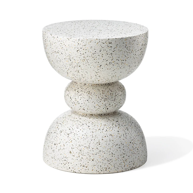 Glitzhome® 17.25" Terrazzo Garden Accent Stool