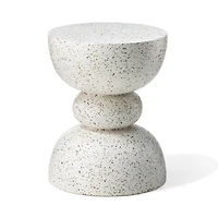 Glitzhome® 17.25" Terrazzo Garden Accent Stool