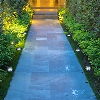 Glitzhome® 5.25" Solar Powered LED Pathway Ground Lights Set