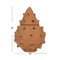 Hello Honey® Decorative Paper Mâché Canister with Glass Marble Accent