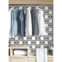 InHome Crawford Black & White Peel & Stick Wallpaper