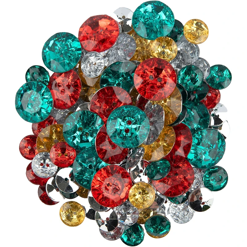 Favorite Findings™ Christmas Gem Button Mix