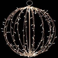 23'' Warm White LED Lighted Christmas Hanging Ball Decoration