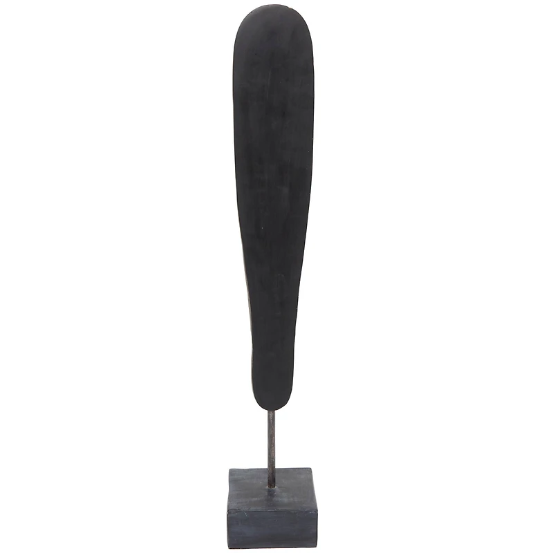 24" Brown Primitive African Mask Sculpture