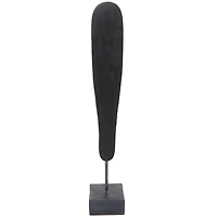 24" Brown Primitive African Mask Sculpture