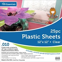 PA Paper™ Accents Clear 12" x 12" .010" Thick Plastic, 25 Sheets