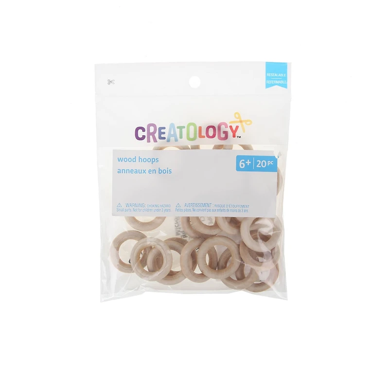 Wood Hoops, 20ct. by Creatology™