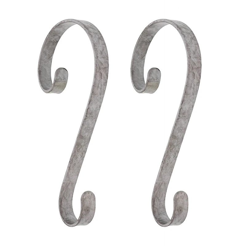 Haute Decor Stocking Scroll® Galvanized Stocking Holders