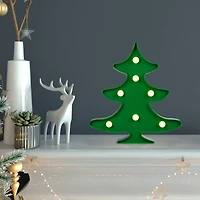 8.75" Green Christmas Tree Marquee Wall Sign