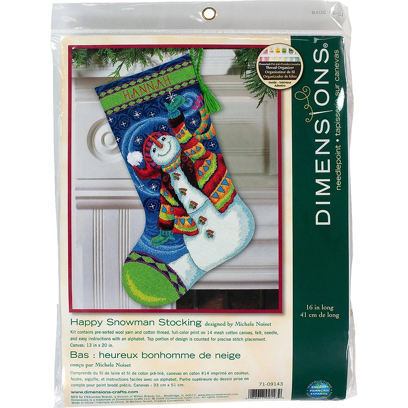 Dimensions® Happy Snowman Stocking Needlepoint Kit
