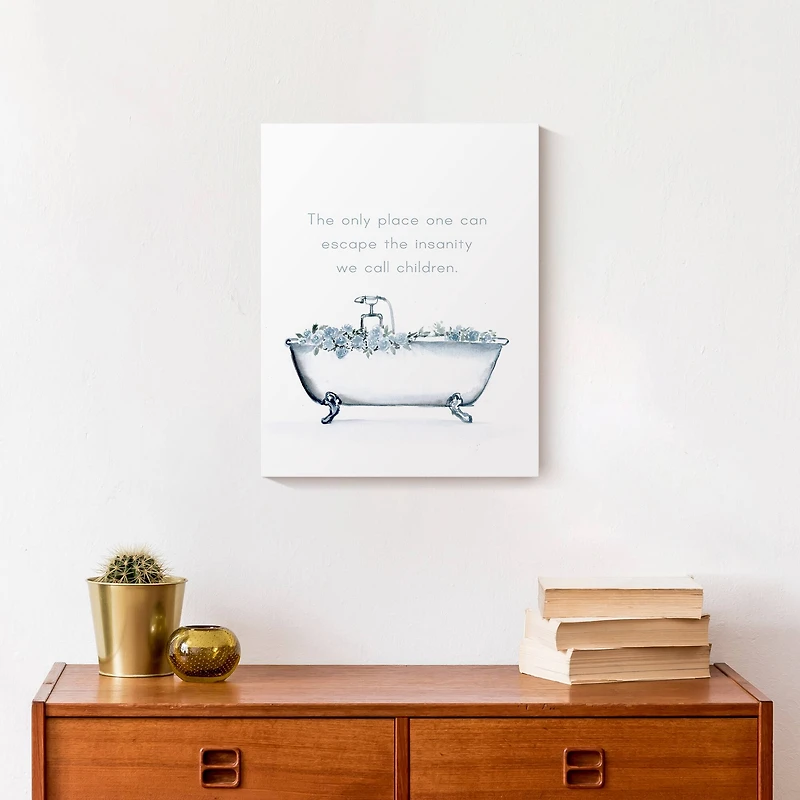 Bathtub Escape 11" x 14" Canvas Wall Art