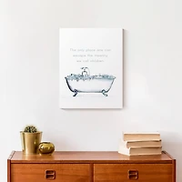 Bathtub Escape 11" x 14" Canvas Wall Art