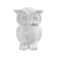 Simple Designs Porcelain Wise Owl Shaped Animal Light Table Lamp
