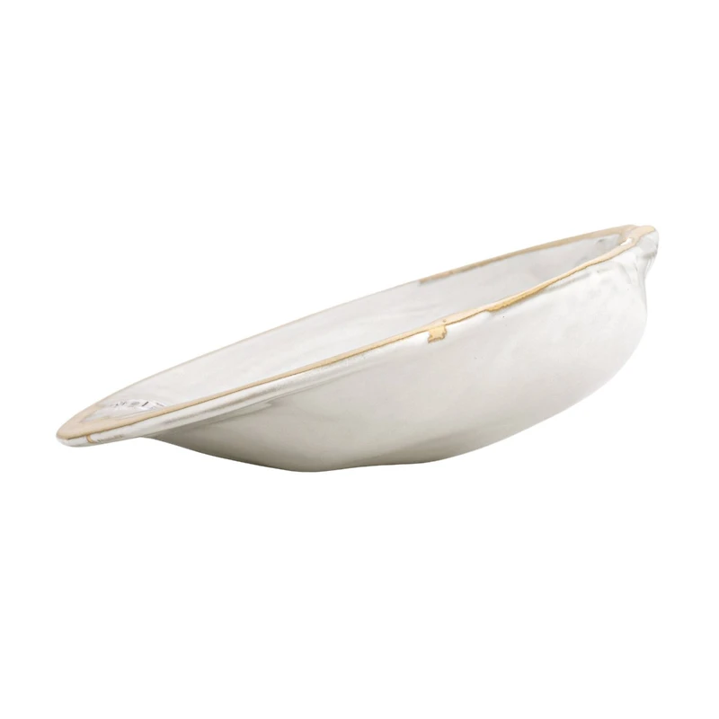 Hello Honey® 13" White Stoneware Shell Plates with Reactive Glaze, 6ct.
